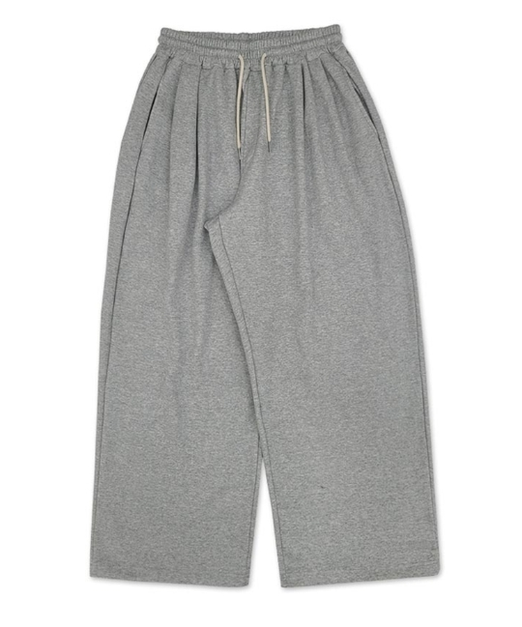 【起毛】72刺繍ピンタックワイドトレーニングパンツ(5color)