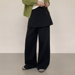 2ユーレイラップスカートパンツ BLACK