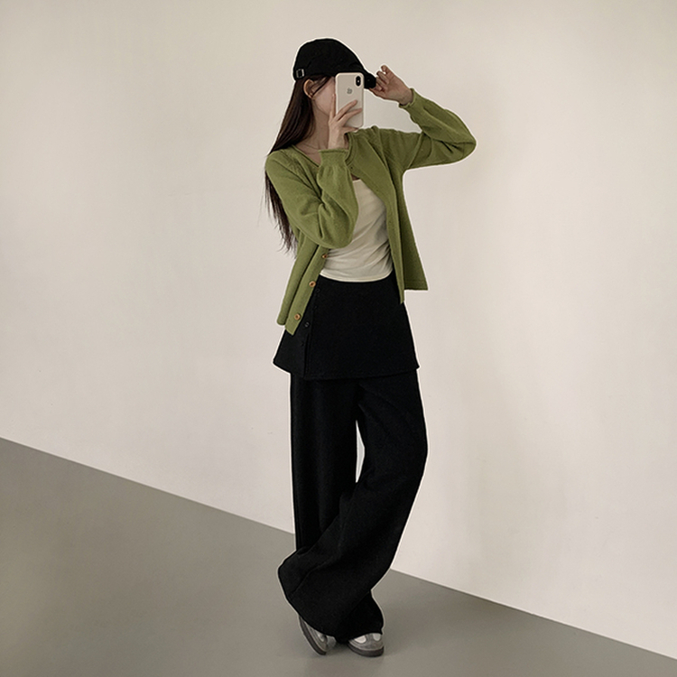 2ユーレイラップスカートパンツ BLACK