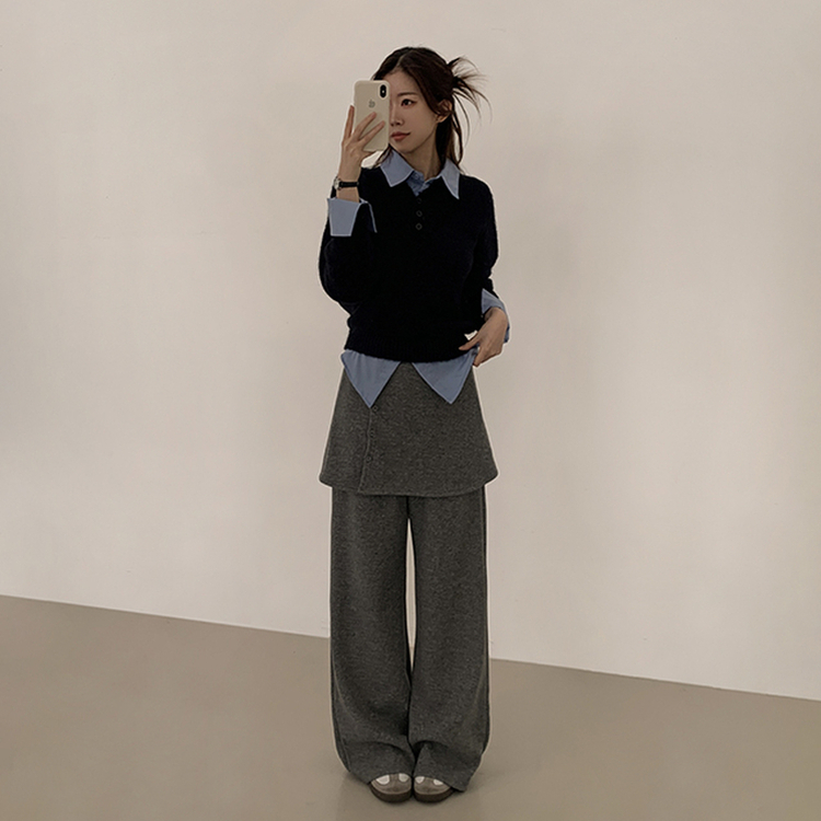 2ユーレイラップスカートパンツ GREY