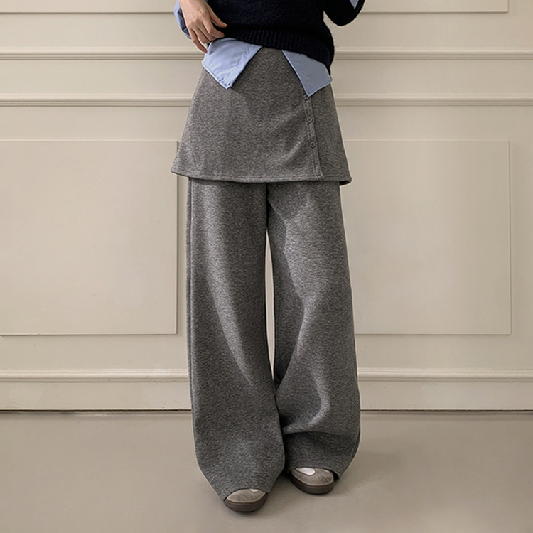 2ユーレイラップスカートパンツ GREY