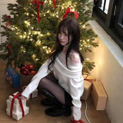 レースオフショルダー長袖Tシャツ IVORY