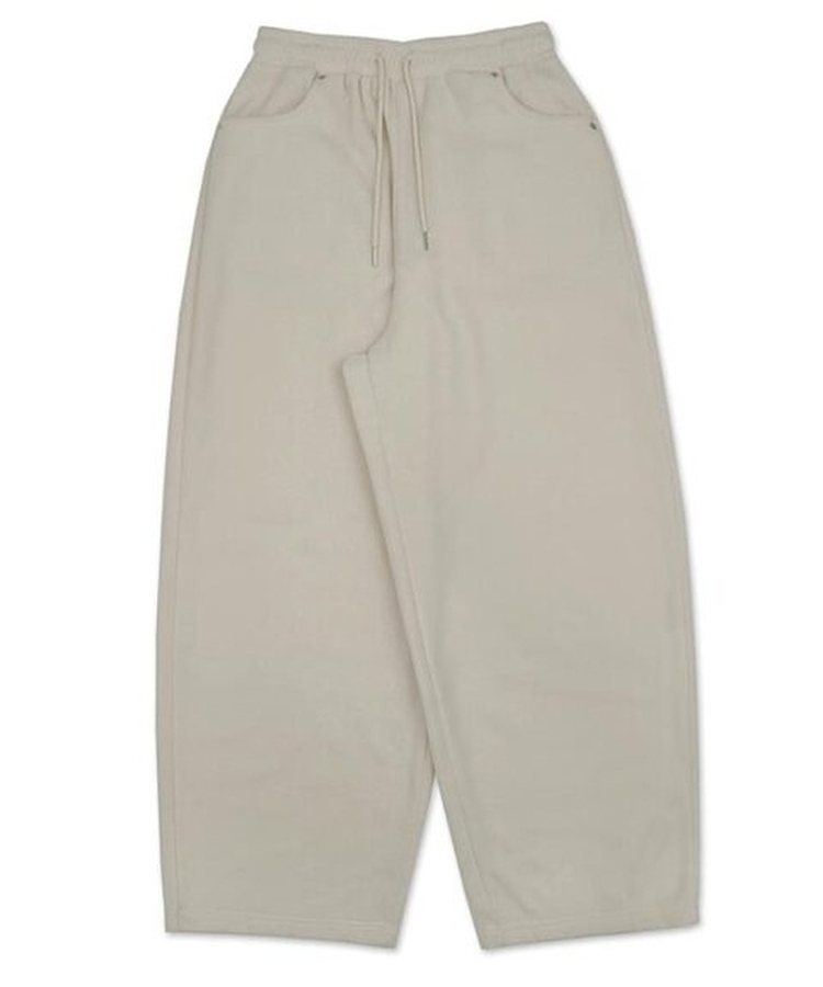 チェックポケットフリースバルーンワイドパンツ