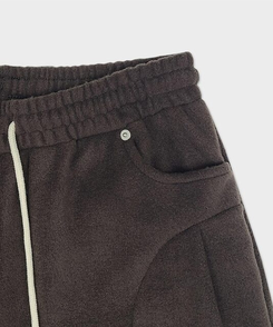 リベットピンタックフリースバルーンワイドパンツ