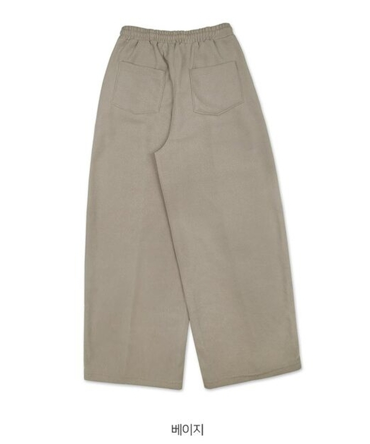 リベットピンタックフリースバルーンワイドパンツ