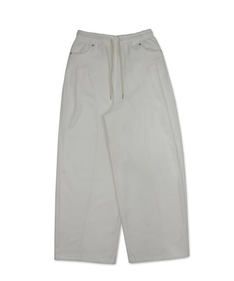 リベットピンタックフリースバルーンワイドパンツ