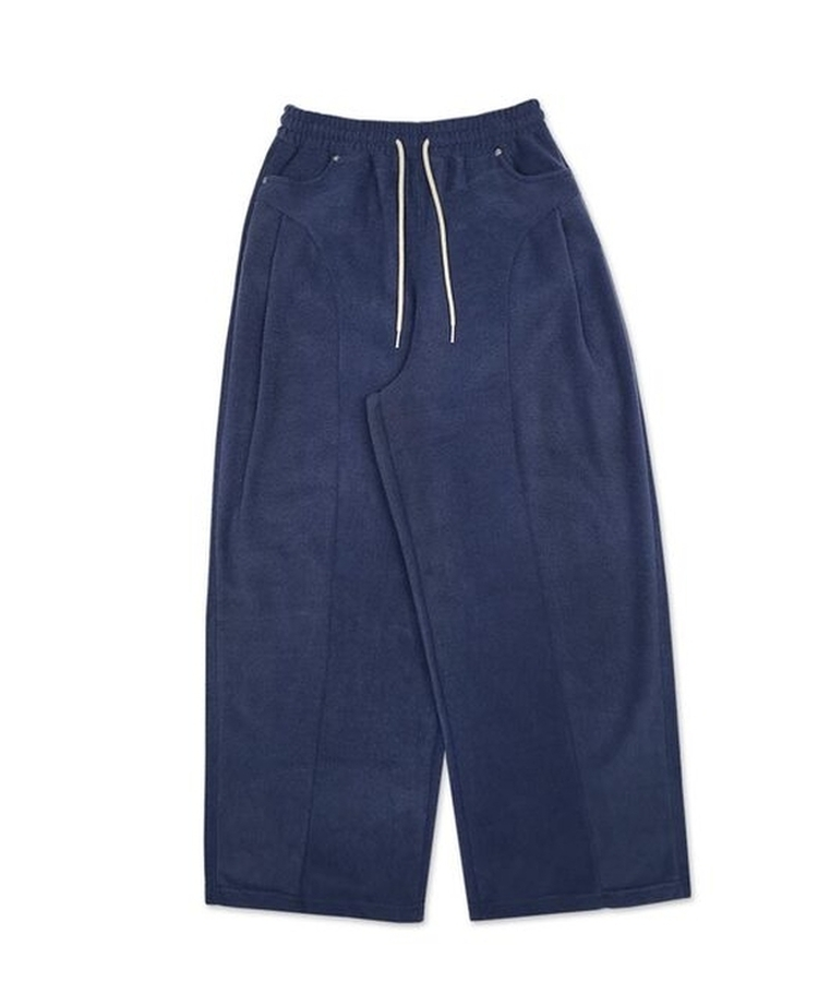 リベットピンタックフリースバルーンワイドパンツ