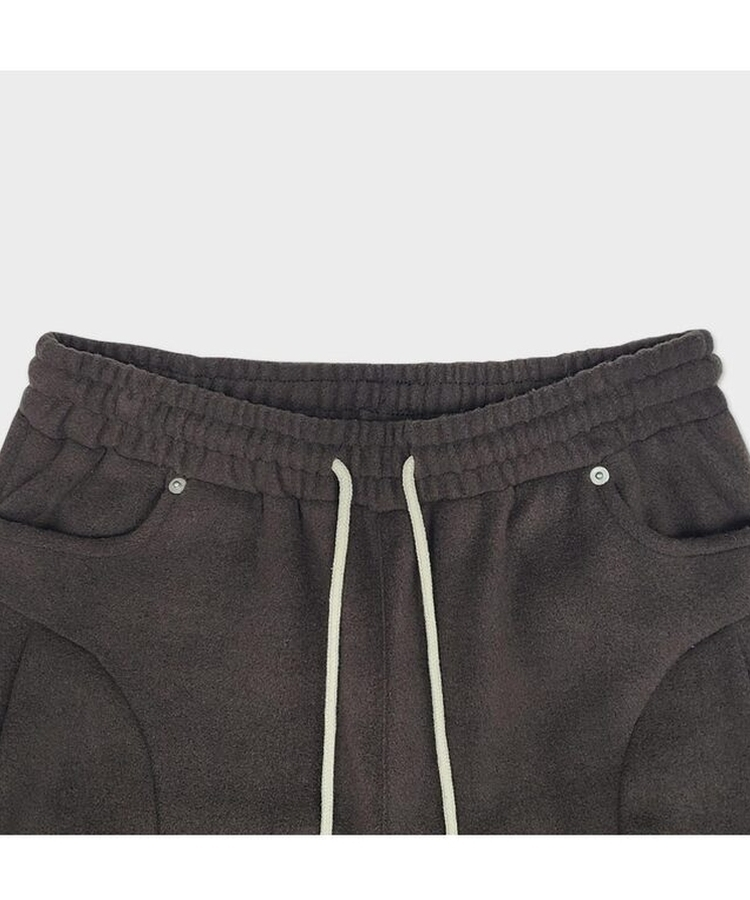 リベットピンタックフリースバルーンワイドパンツ