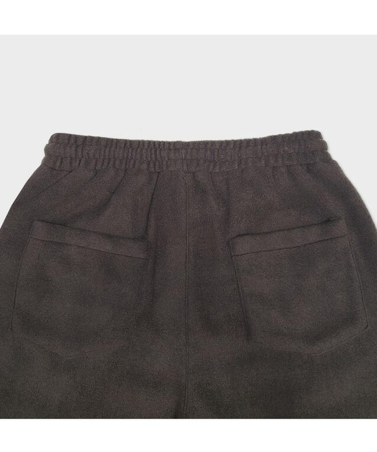 リベットピンタックフリースバルーンワイドパンツ