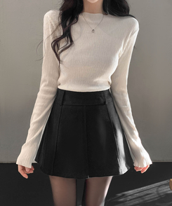 フレアミニスカート BLACK