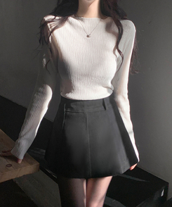 フレアミニスカート BLACK