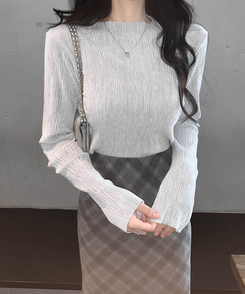 ライクプリーツブラウス GRAY