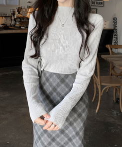 ライクプリーツブラウス GRAY