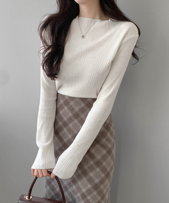 ライクプリーツブラウス IVORY