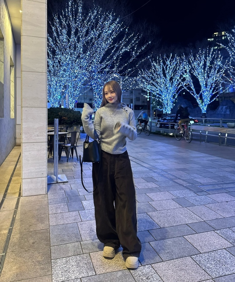 절개 골덴 팬츠 밤색