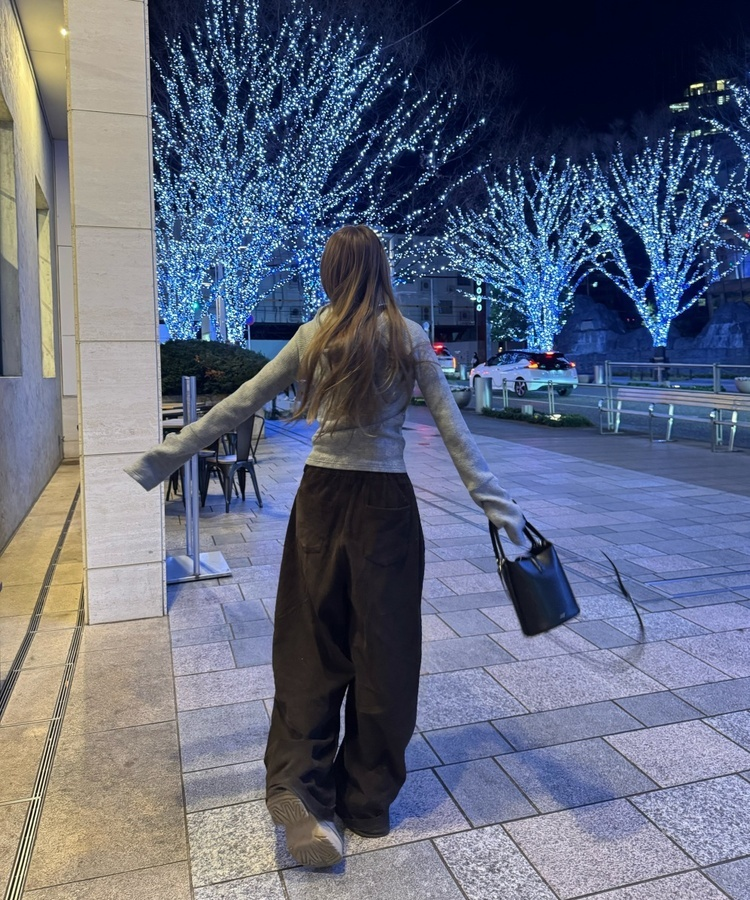 절개 골덴 팬츠 밤색