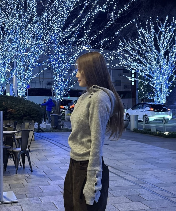 토모리 터들 버튼 후드 그레이