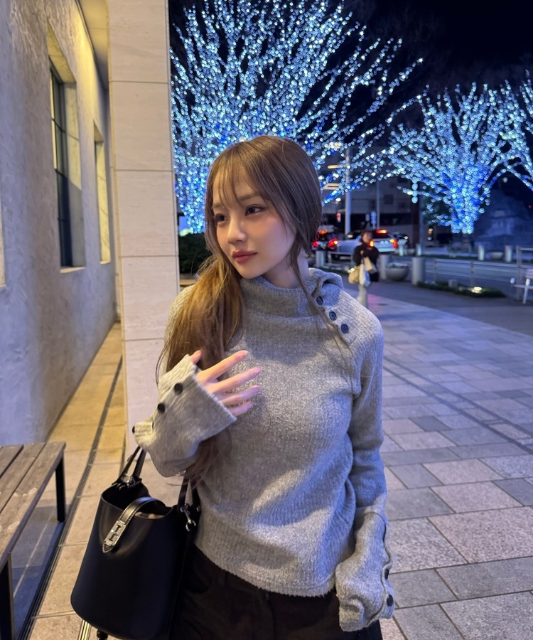 토모리 터들 버튼 후드 그레이