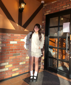 루즈핏 니트 니삭스 레그워머 화이트