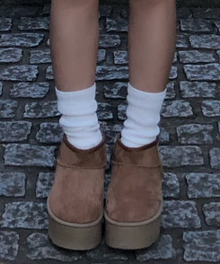 루즈핏 니트 니삭스 레그워머 화이트