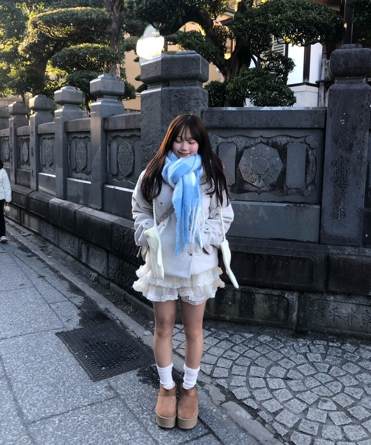 루즈핏 니트 니삭스 레그워머 화이트