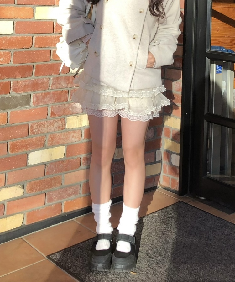 루즈핏 니트 니삭스 레그워머 화이트