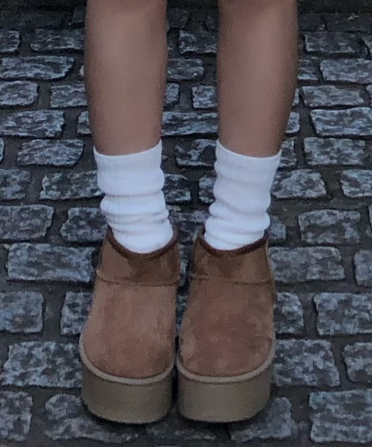 루즈핏 니트 니삭스 레그워머 화이트