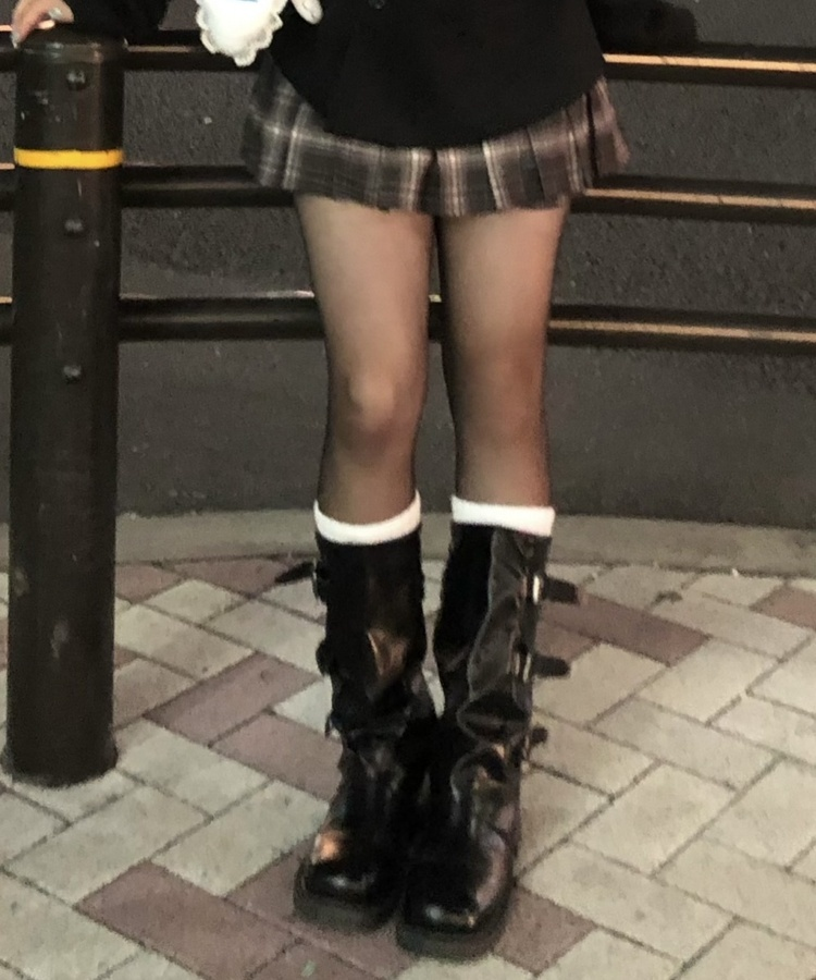 スリーベルトミドルブーツ BLACK