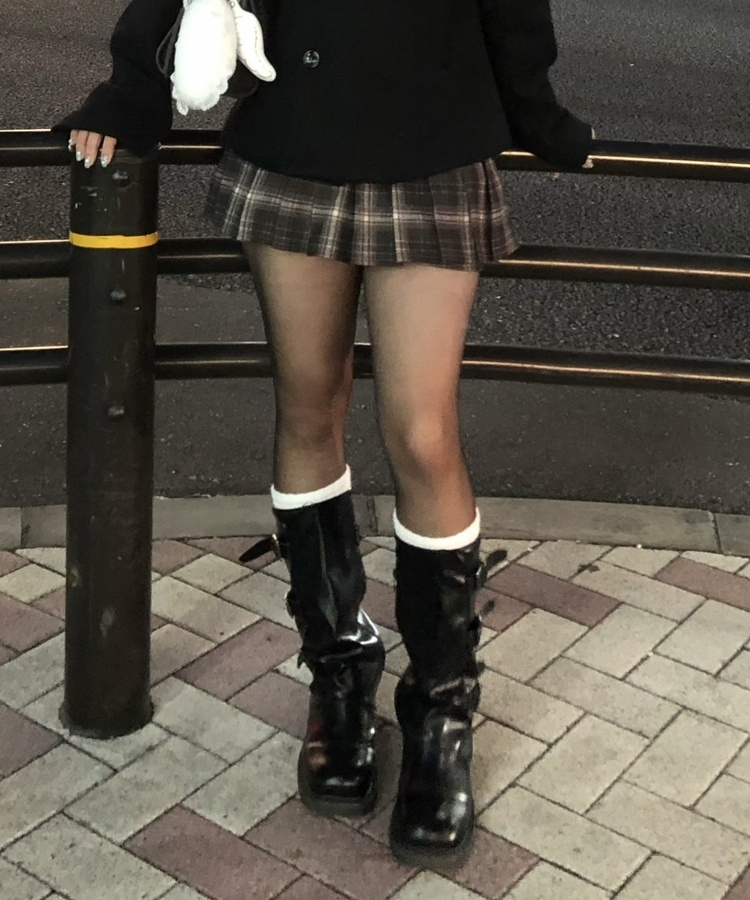 スリーベルトミドルブーツ BLACK