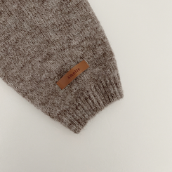 도톰따뜻 손목라벨 패치 보카시 오버핏 카라넥 아방핏 벌룬니트 빅사이즈 체형커버