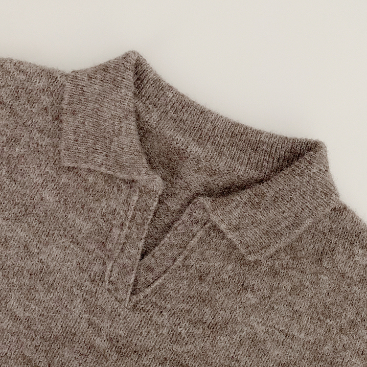 도톰따뜻 손목라벨 패치 보카시 오버핏 카라넥 아방핏 벌룬니트 빅사이즈 체형커버