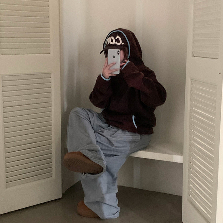 포근하게 스며드는 배색 후리스 후드티 t