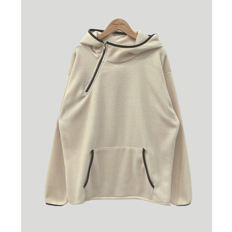 포근하게 스며드는 배색 후리스 후드티 t