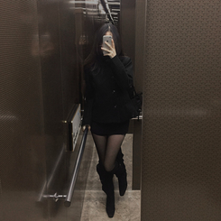 モノハーフショートコートジャケット BLACK