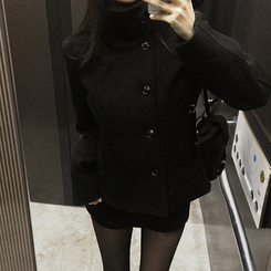 モノハーフショートコートジャケット BLACK