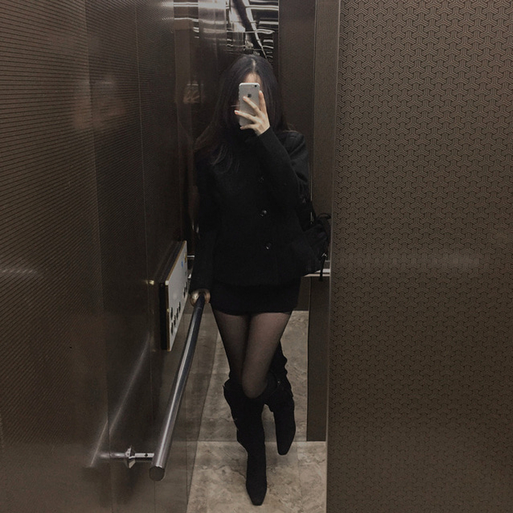 モノハーフショートコートジャケット BLACK