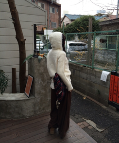 코듀로이 엉덩이 패치 기모 팬츠 브라운