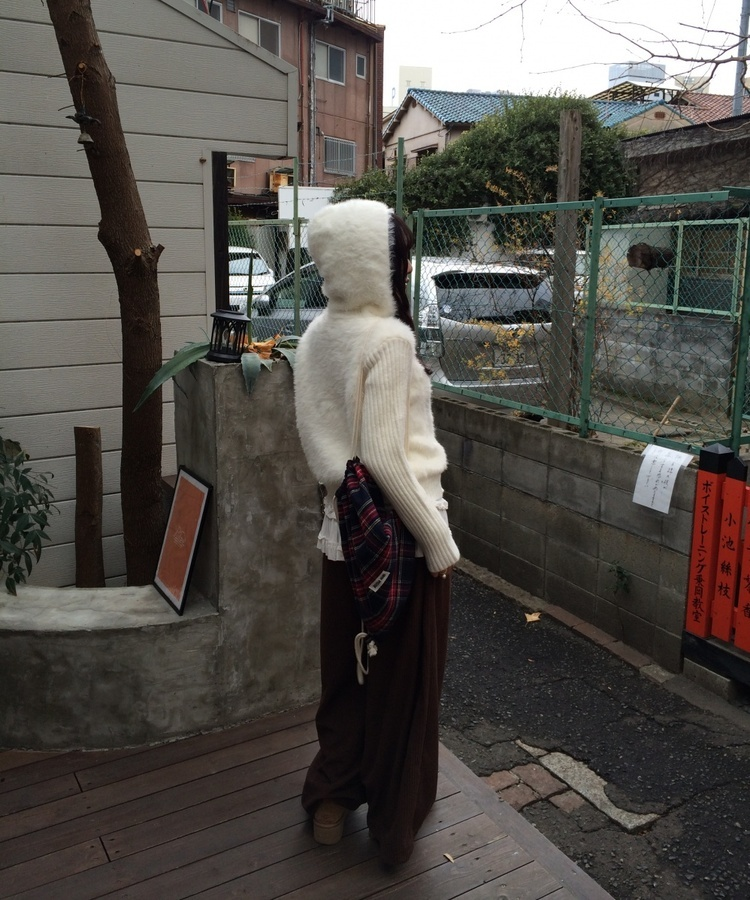 코듀로이 엉덩이 패치 기모 팬츠 브라운