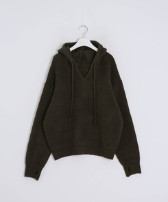 베이비 후드 워머 니트