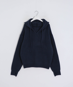 베이비 후드 워머 니트