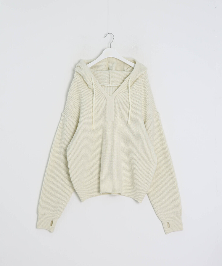 베이비 후드 워머 니트