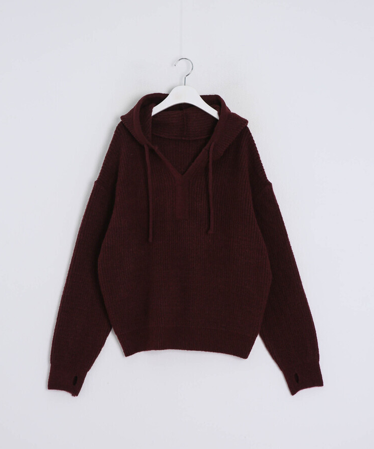 베이비 후드 워머 니트