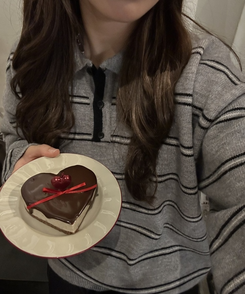 베이직 스트라이프 오버핏 니트 그레이-블랙