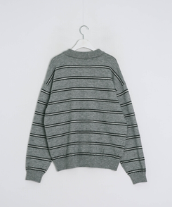 베이직 스트라이프 오버핏 니트