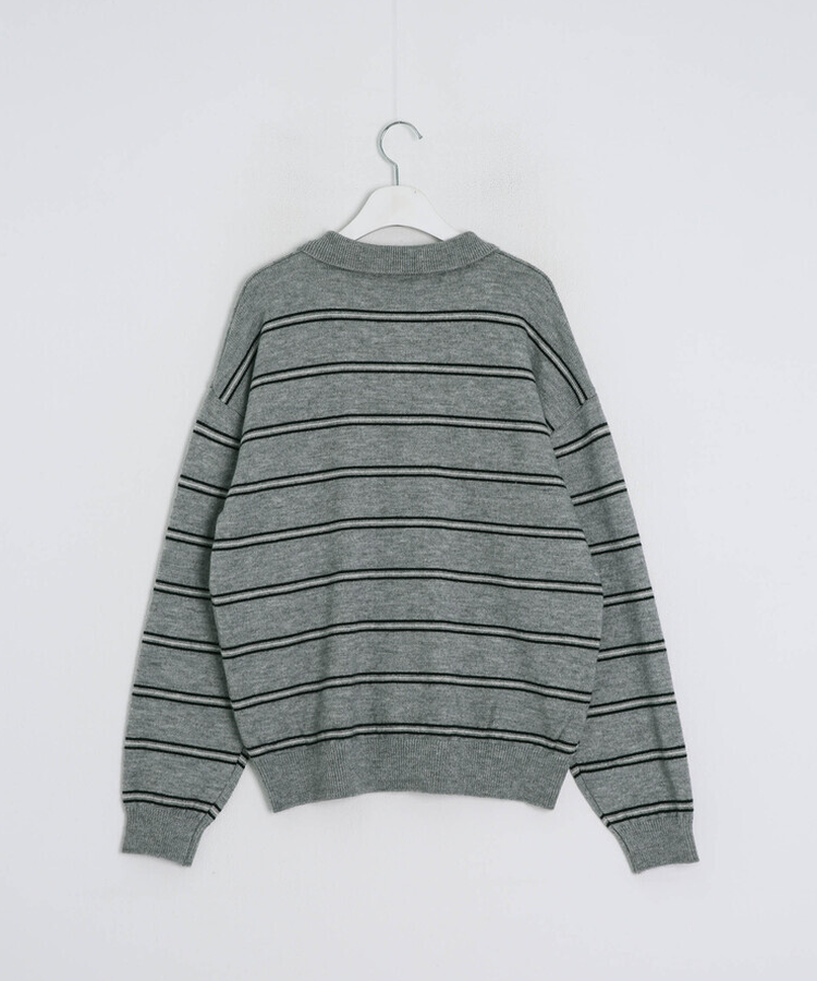 베이직 스트라이프 오버핏 니트