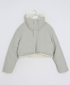 양면 뽀글이 크롭 패딩