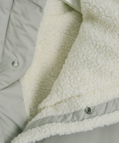 양면 뽀글이 크롭 패딩