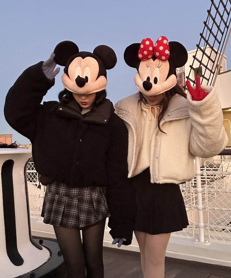 양면 뽀글이 크롭 패딩 그레이