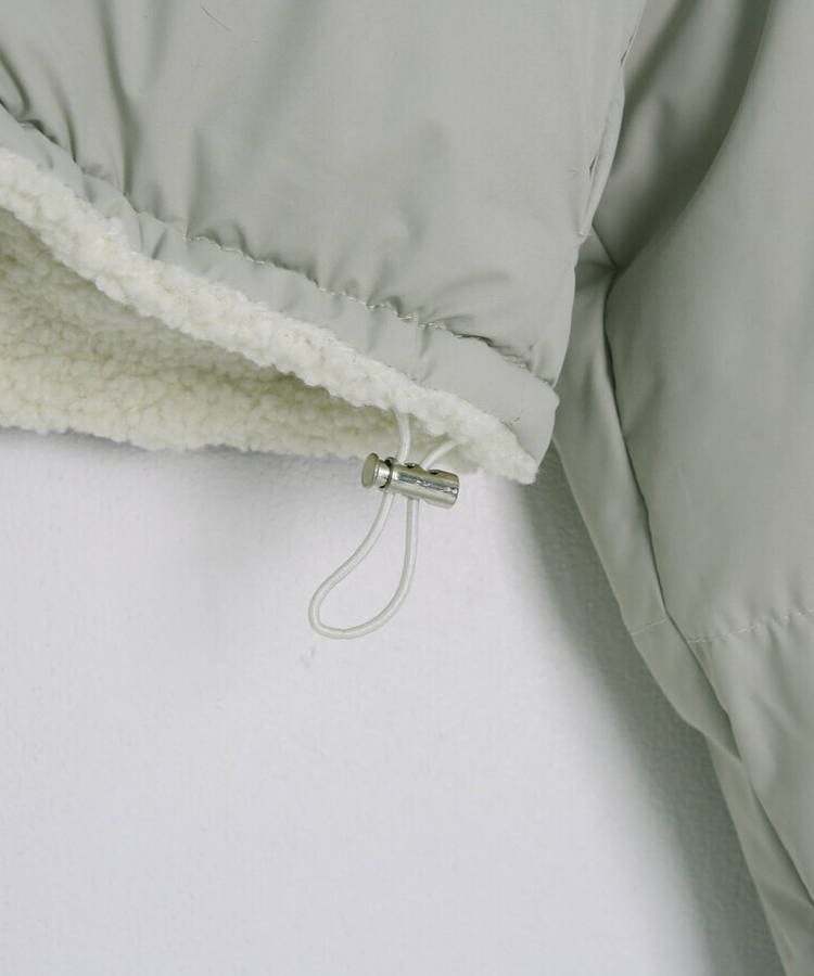 양면 뽀글이 크롭 패딩