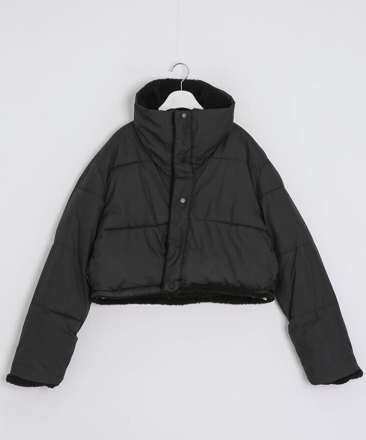 양면 뽀글이 크롭 패딩